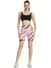 High Stretch Tie Dye Yoga Shorts for Women