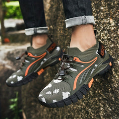 Women's Camo Pattern Hiking Shoes Lace Up Trekking Shoes