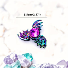 Dragon Metal Finger Spinner Toy with Crystal Accents