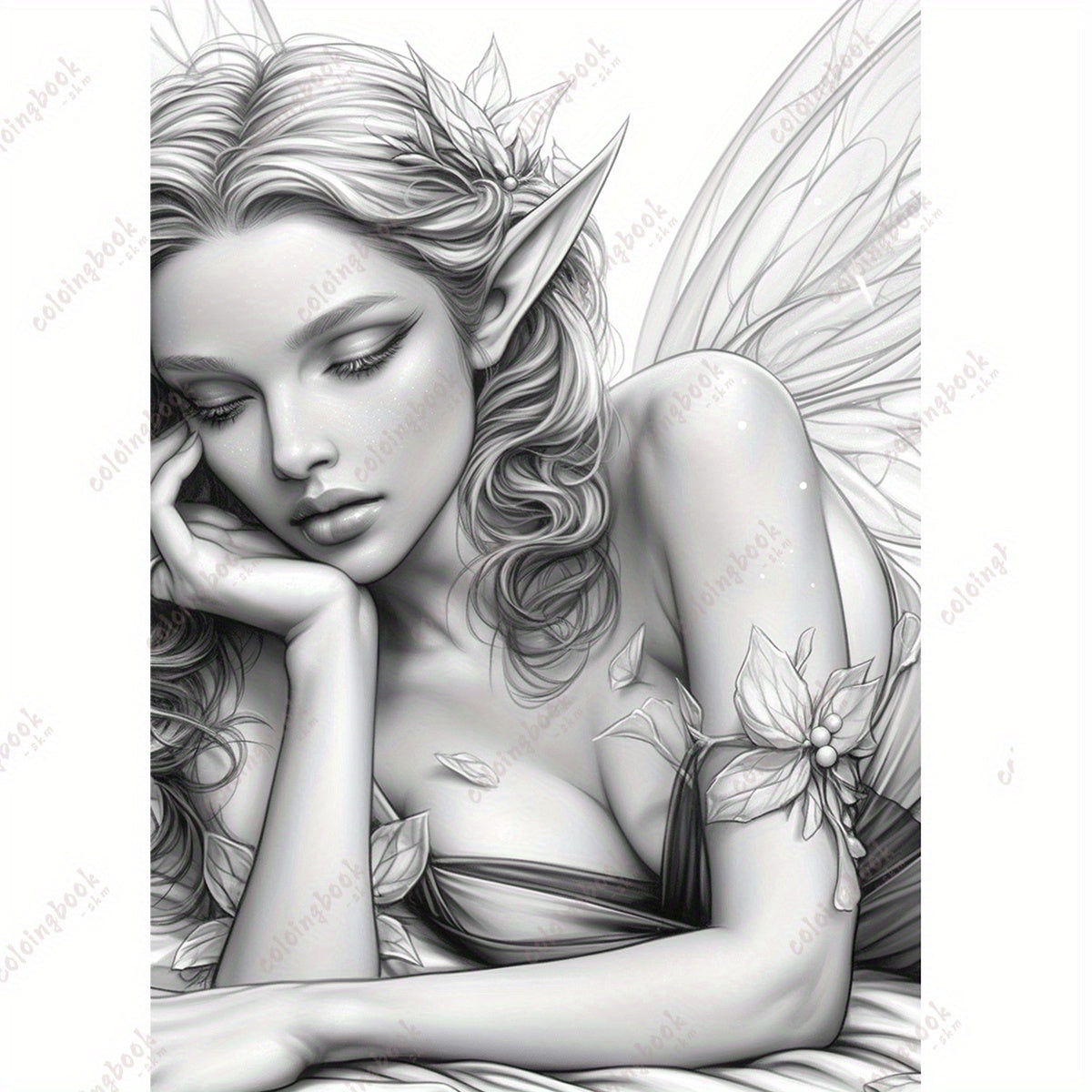 TGX Upgraded Deluxe Flower Fairy Drawing Book 22 Pages Thickened Paper