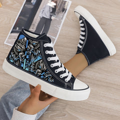 Animal Print Plush Lined Chunky Sneakers