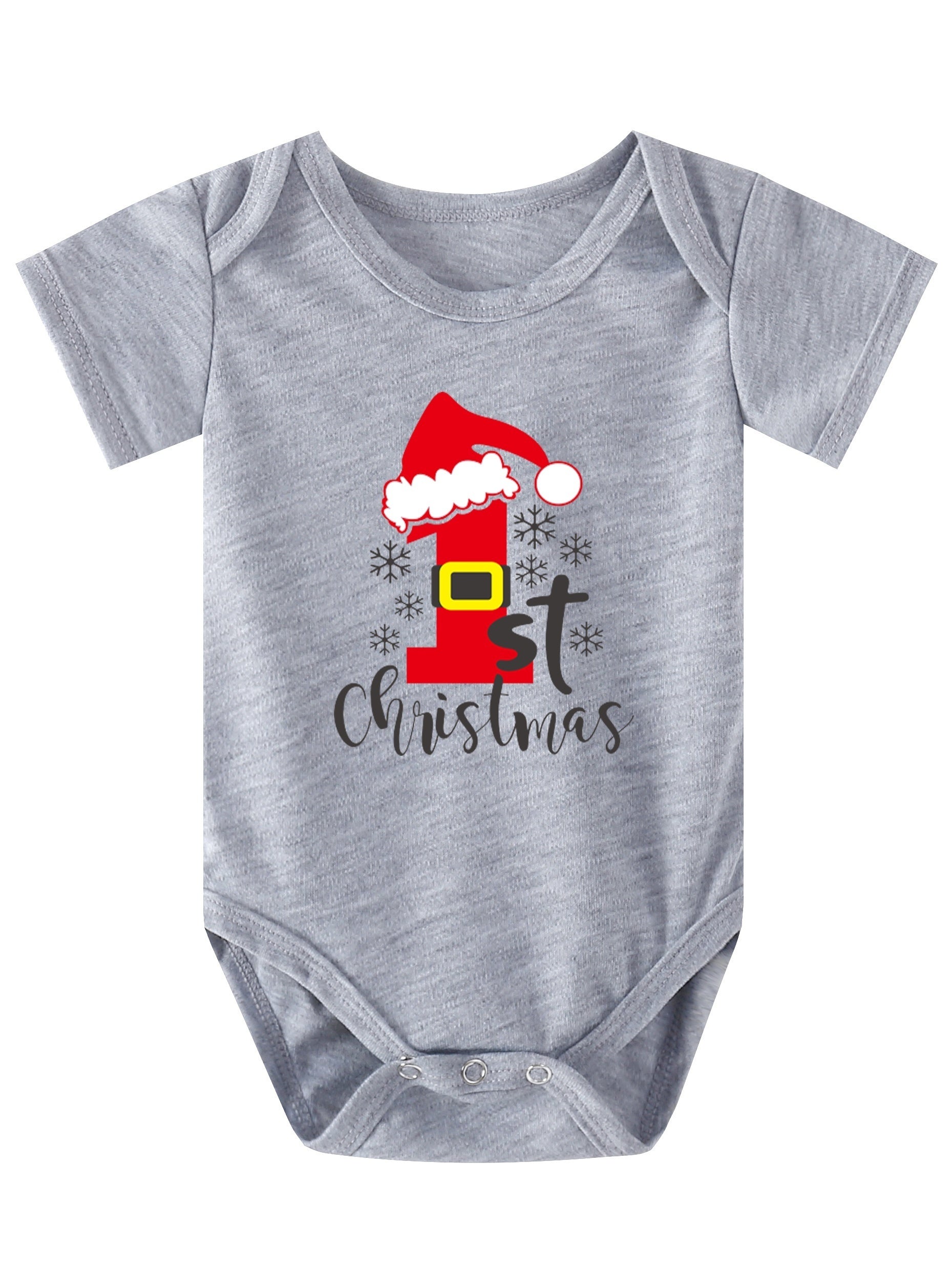 Newborn Romper Infant Baby Short Sleeve Bodysuit Christmas Outfit