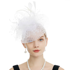Feather Ruffle Holder Horse Party Banquet Headwear