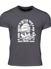 Men's Graphic T shirt Casual Breathable Tee Summer Outdoor