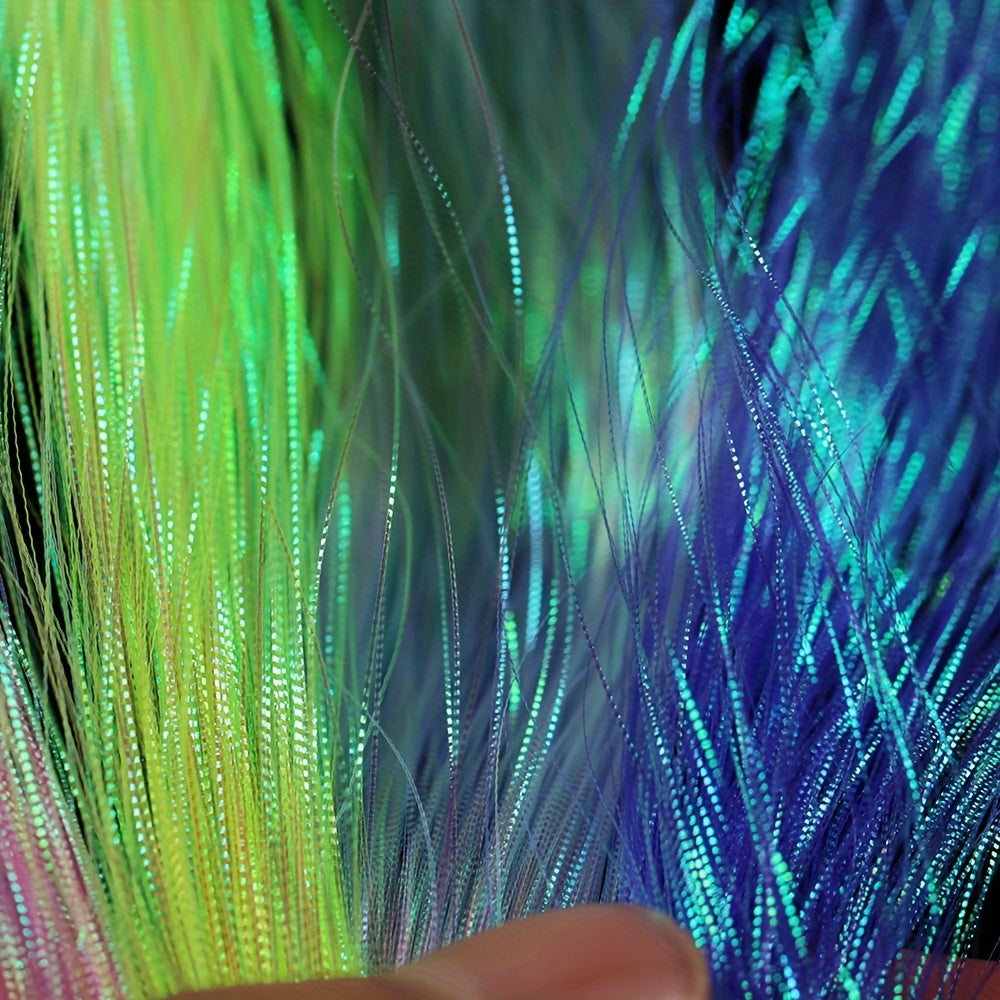 ICERIO 1pack 0.2mm Rainbow Fish Skin Flash Strands Fly Tying Materials