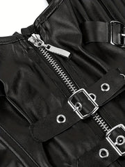 Zipper Shaping Tank Tops Waist Trainer Tummy Control Lace Up Top