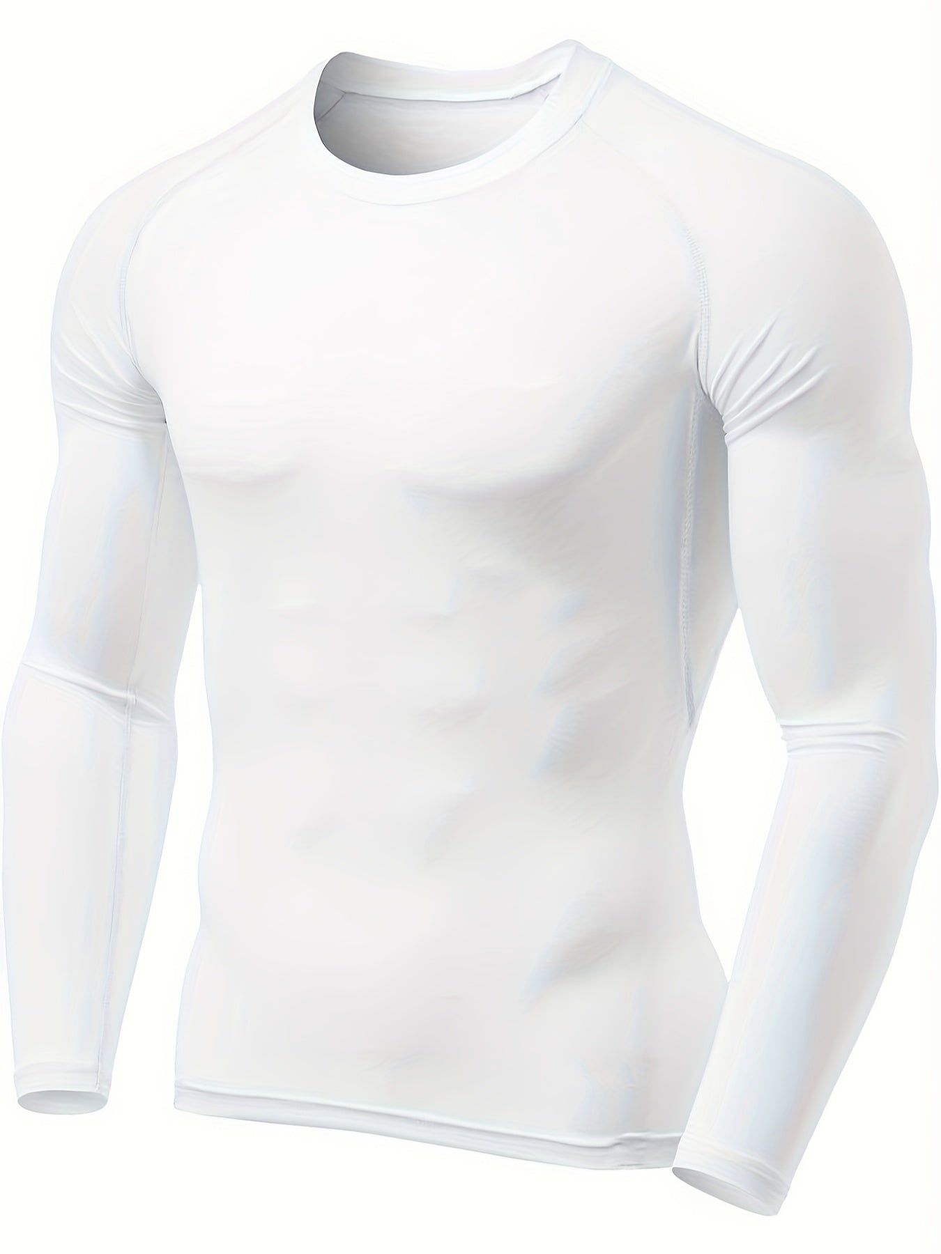 2pcs Men's Compression T shirt Long Sleeve High Stretch