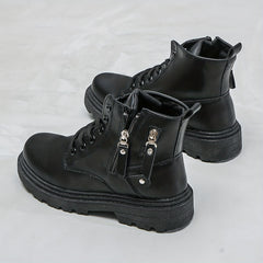 Women's Non-slip Zipper Snow Boots - Warm Thick Bottom Sneakers