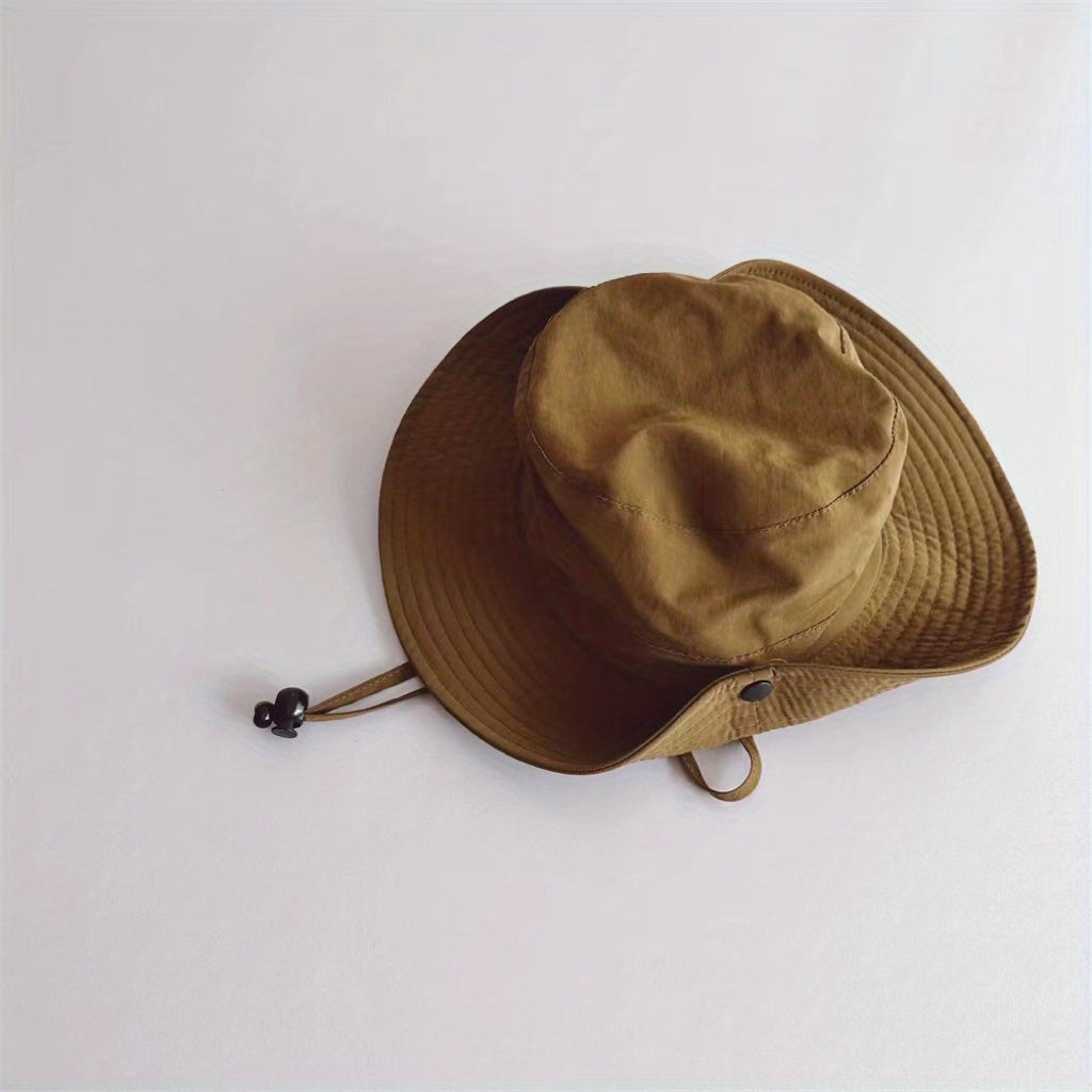 Kids Summer Western Style Big Brim Sunshade Bucket Hat