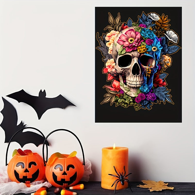 Halloween Skull Canvas Painting Frameless Decorative Wall Art Picture