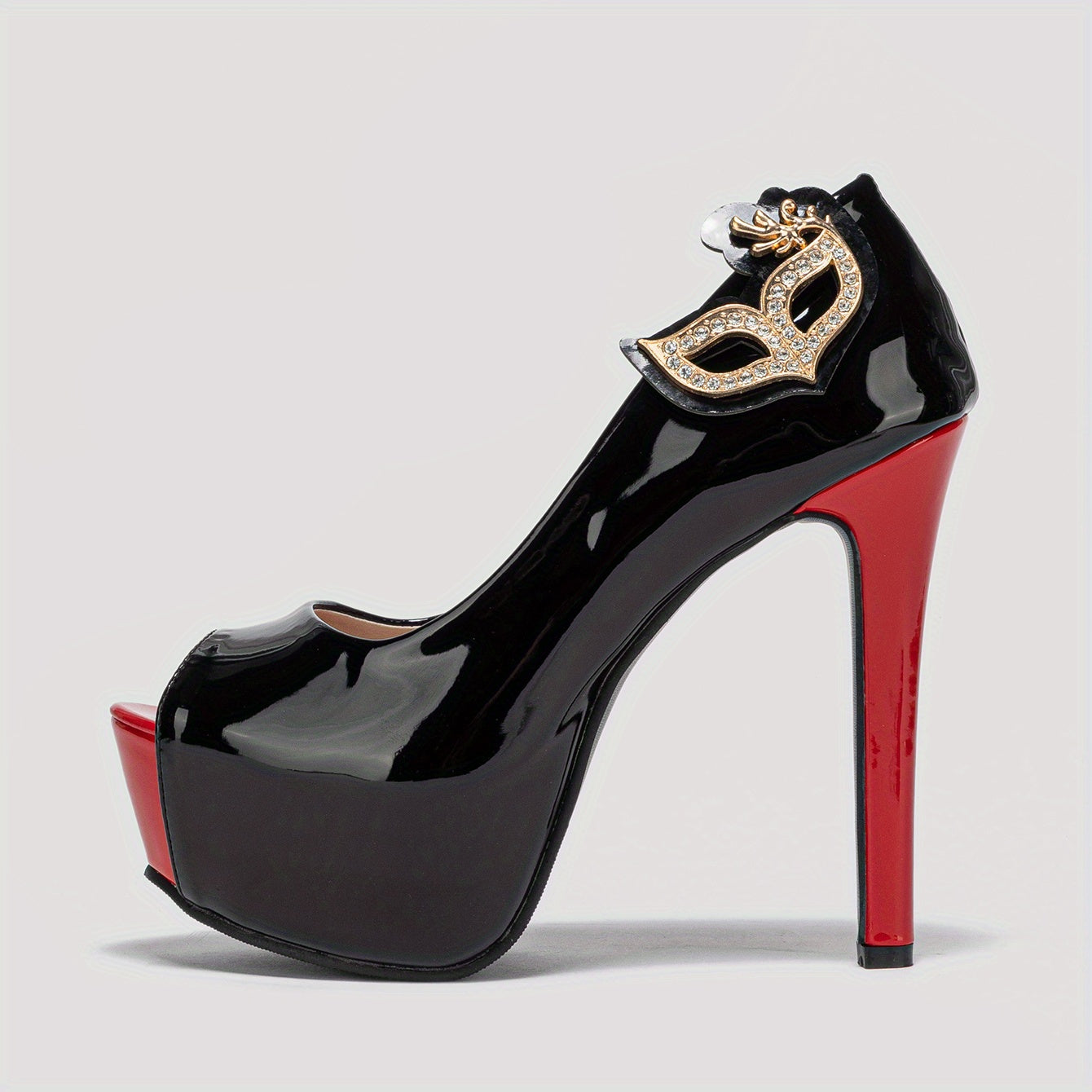 Women's Stiletto Peep Toe Platform Pumps