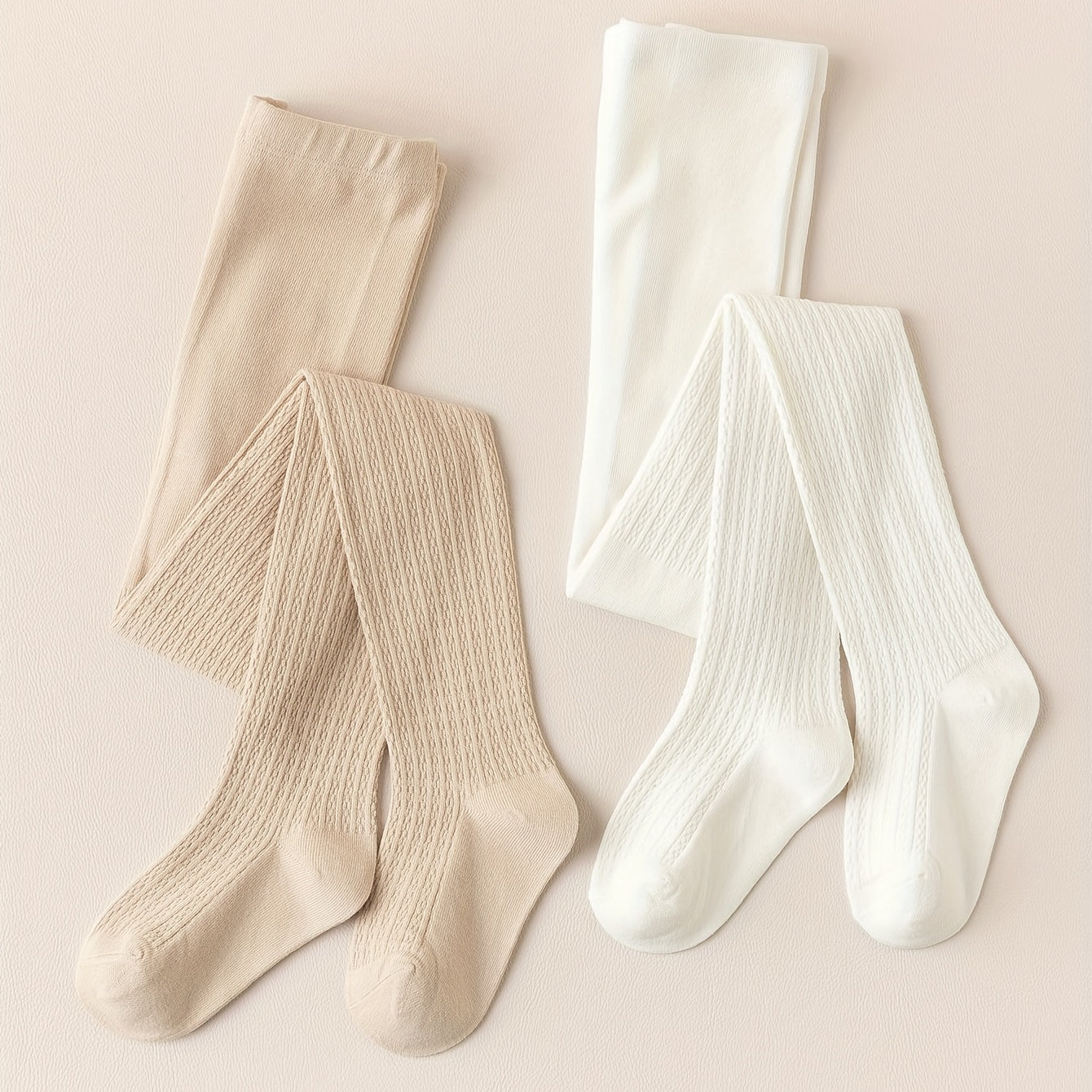 2pcs Plain Breathable Tights Leggings for Girls