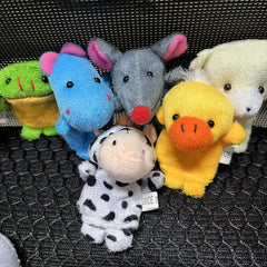 10pcs Plush Animal Finger Puppets Set Double Layer Foot Hand Doll Story Helper