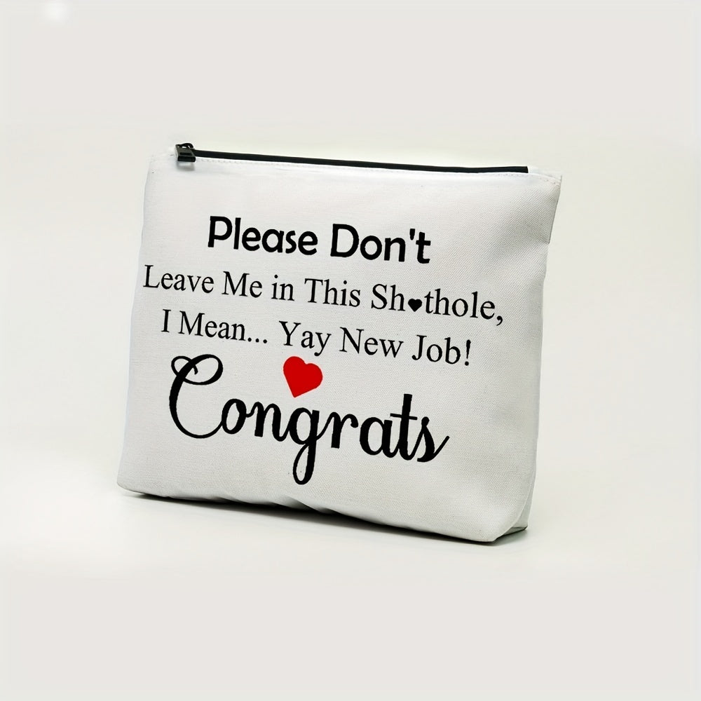 Funny Coworker Leaving Job Makeup Bag Farewell Gift