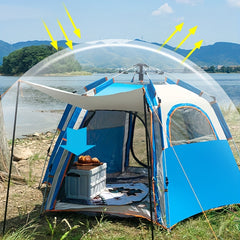 Portable Hexagonal Tent Quick Opening Durable Tent For Outdoor Camping