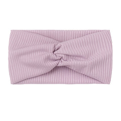 Baby Girls Casual Candy Ribbed Twist Headband Soft Wide Headband
