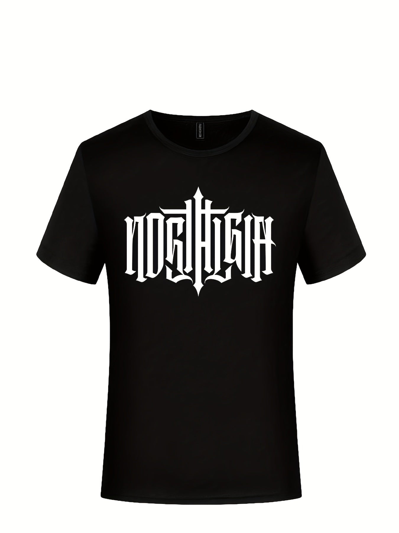 Stylish Letters Print Round Neck T shirts Causal Sports Tees For Men