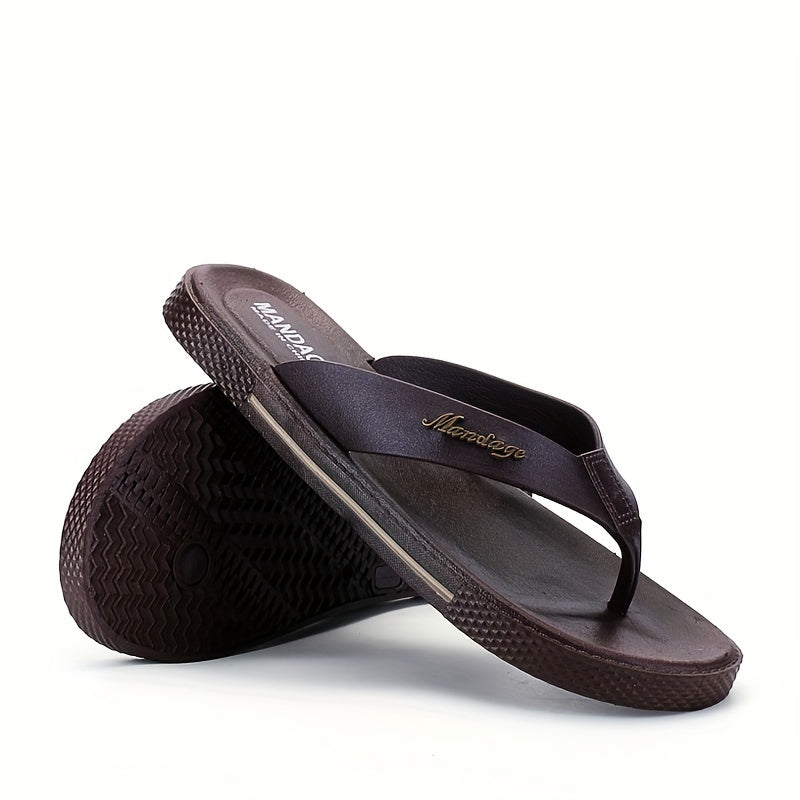 Men's Thong Sandals Metallic Decor Non Slip Flip flops Shoes