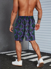 Men's Skull Graphic Shorts Comfy Streetwear Loose Drawstring Shorts