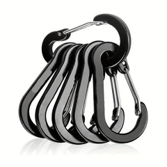 6pcs Mini Keychain Buckle Aluminum D Ring Carabiner Outdoor Camping Climbing Fis