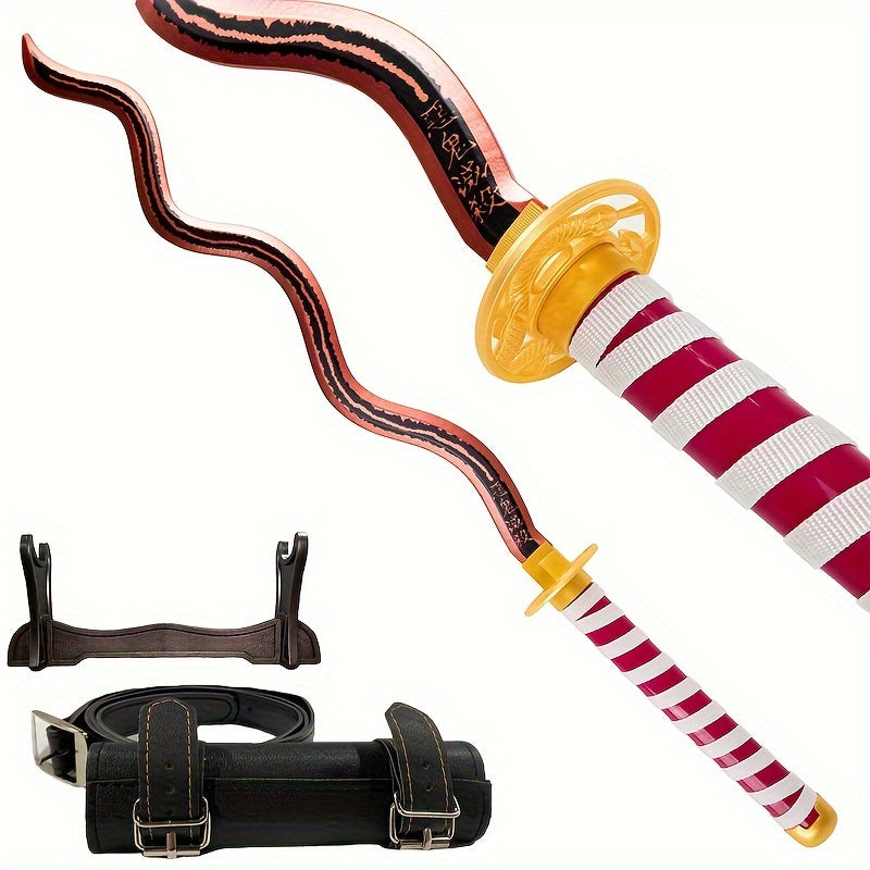 Anime Wooden Cosplay Props with Belt and Stand