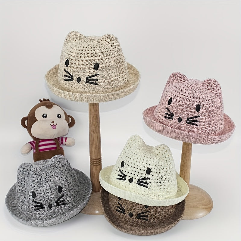 Baby Cat Straw Hat Sunshade Top Hat Boys Girls