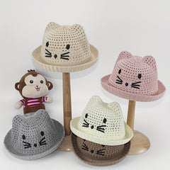 Baby Cat Straw Hat Sunshade Top Hat Boys Girls