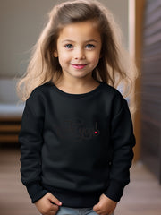 Girls Love You Pattern Crew Neck Sweatshirt