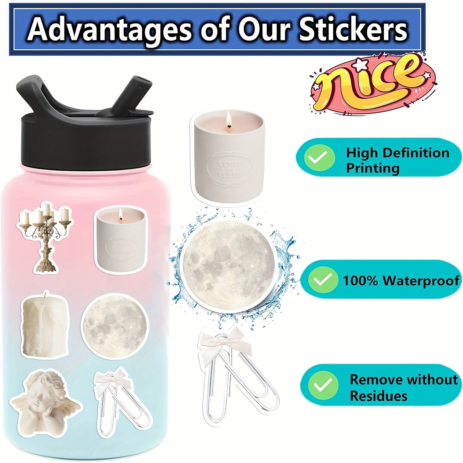 50pcs Graffiti Stickers For Laptop Helmet Water Cup Decoration