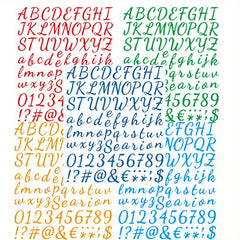 Handwritten Flower Body Letter Stickers Vinyl 26 Letters Number Stickers
