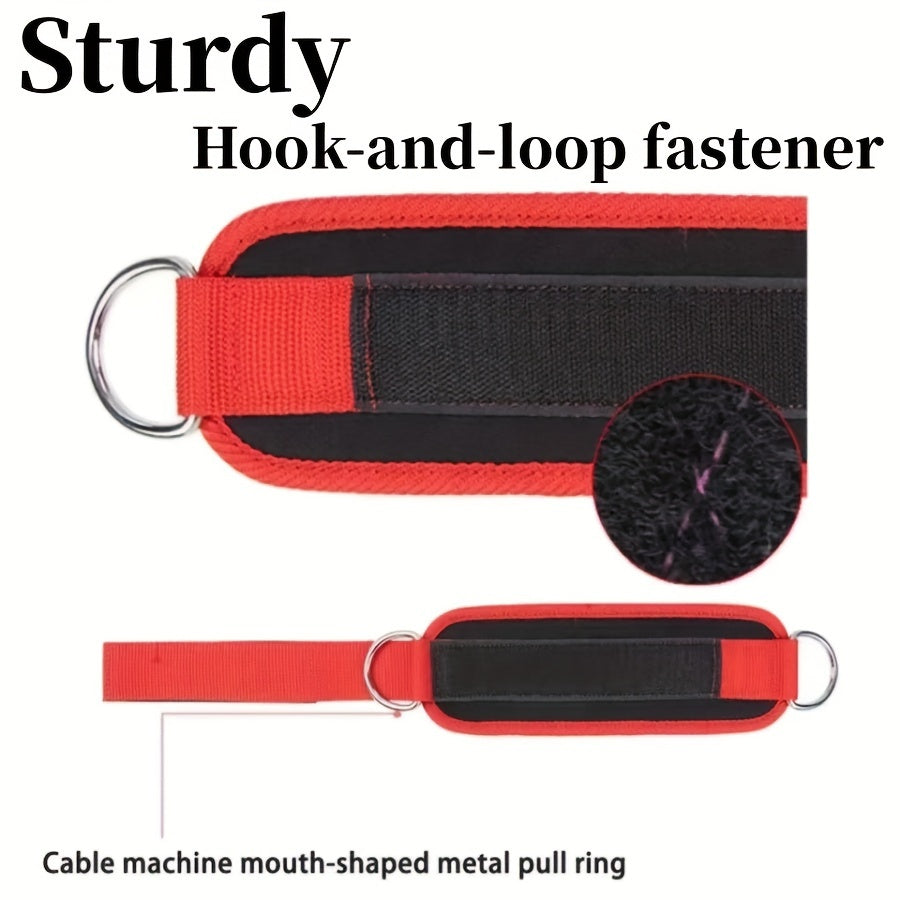 Adjustable D Ring Ankle Strap Leg Band for Gym Workout Glute Training