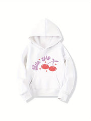 Sweet Berry Pattern Smart Hoodie For Girls