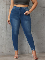 Ripped Skinny Denim Pants, Medium Stretch Jeans