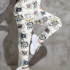 Women's Funny Eyes Print Yoga Leggings