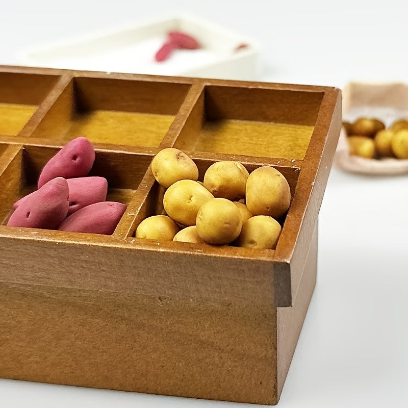 5pcs Mini Potato Set for 1:12 Dollhouse ABS Material Yellow Fantasy Themed