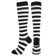 Striped Compression Sports Socks for Outdoor Fitness