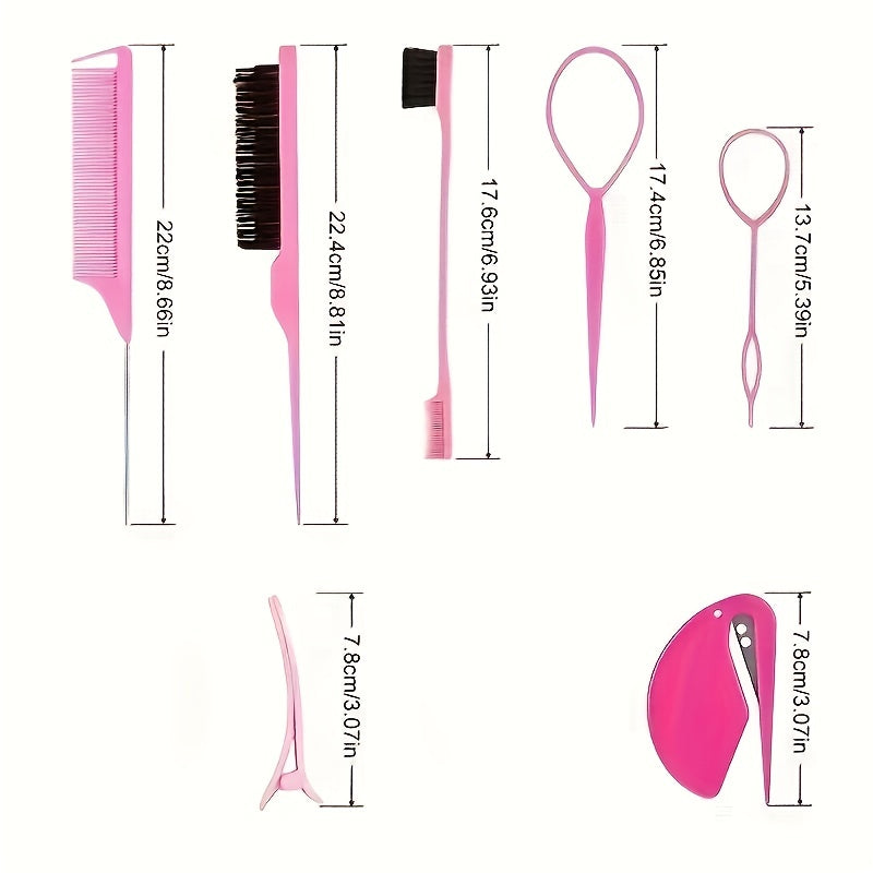 Hair Accessories Set: 2000 Elastic Bands, 4 Cutters, 4 Clips, 5 Stylin