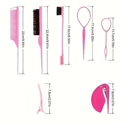 Hair Accessories Set: 2000 Elastic Bands, 4 Cutters, 4 Clips, 5 Stylin