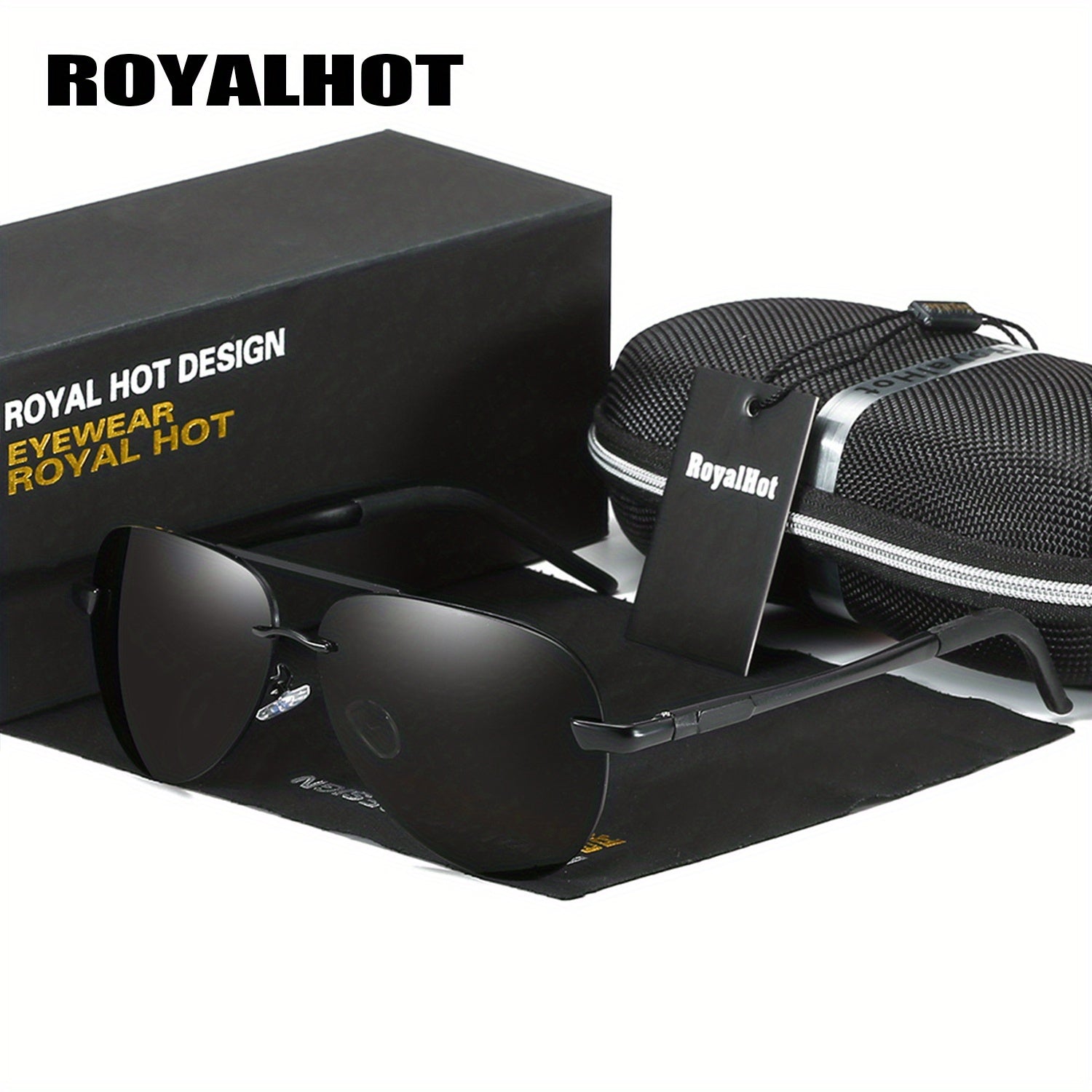 RoyalHot Polarized Metal Outdoor Driving Sunglasses