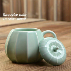 10 14oz Large Pumpkin Mug With Lid - Halloween Special