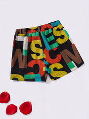 Boys Letter Pattern Shorts for Summer Kids Clothes