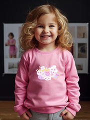 OERYUI Kids Milk Tea Graphic Sweatshirt Comfy Pullover