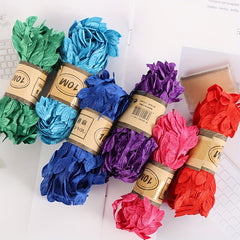 1pc 1 10m Natural Jute Twine Burlap Leaf Ribbon Artificial Vine Green Leaves Wed