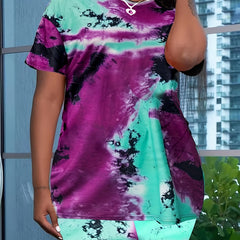 Tie Dye Tee & Shorts Set