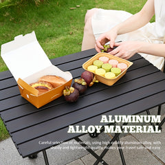 Portable Aluminum Beach Table with Bag for Outdoor Cooking Picnic Camping