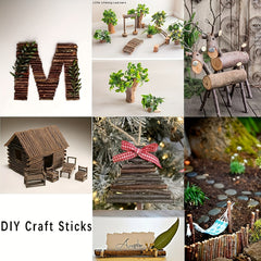 20pcs Wooden Craft Sticks DIY Vase Fillers Pumpkin Stems Decorative Materials