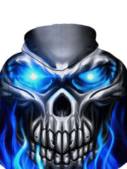 Skull Pattern 3D Print Hoodie Men's Casual Pullover Hooded Sweatshirt