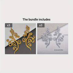Golden & Silvery Ethnic Embroidery Applique Patches for Dress & Bags