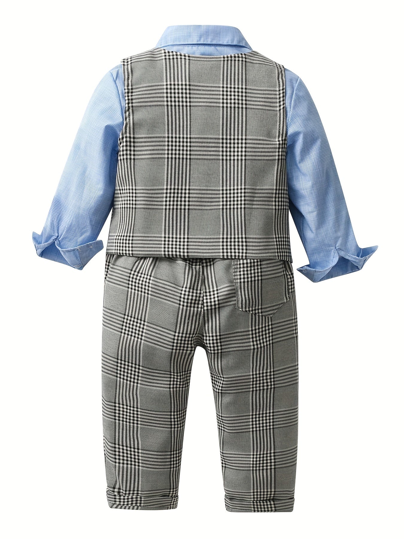 Boys Formal Outfits with Bowtie, Shirt, Pants, Vest