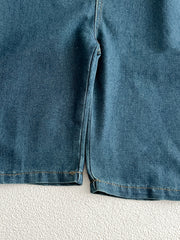 Baby Denim Pocket Overalls All match Jumpsuit
